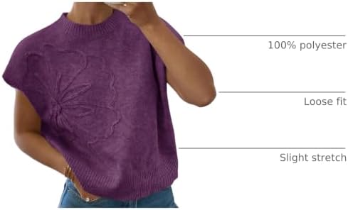 SOLY HUX Women's Short Sleeve Business Casual Sweater