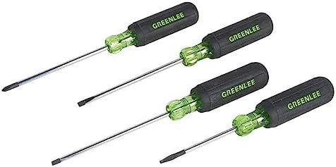 Greenlee 0153-03C Mini-Precision Screwdriver Set, 4 Piece, Silver