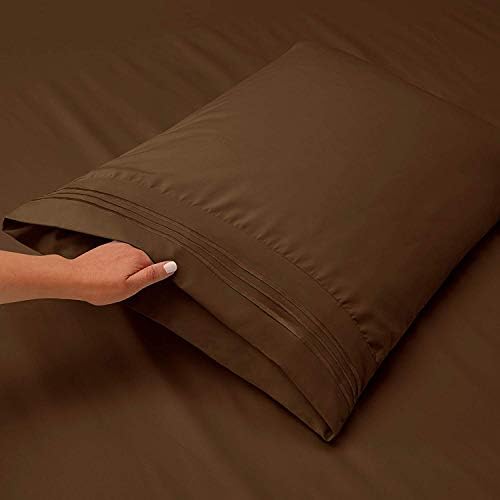 JS Sanders Affordable Microfiber 6 PC Bed Sheet Set - Full Size, Chocolate
