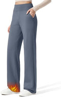 G4Free EverGoing Fleece Lined Wide Leg Pants for Women Dressy Work Casual