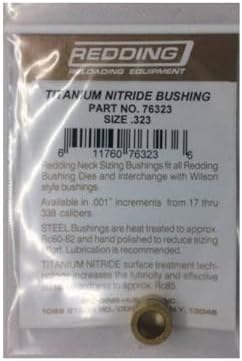 Redding Reloading Titanium Nitride 1/2'' O.D. x 3/8'' Long Neck Sizing Bushing | Precision Steel Reloading Bushing with Increased Surface Hardness & Reduced Sizing Friction