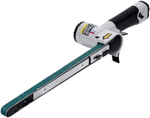 1/2" x 24" Air Belt Sander, Mini Belt Sander for Woodworking/Metal Working Handheld All Angle Grinder Belt Sander Industrial Pneumatic Tool