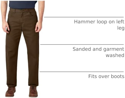 Dickies Men's Relaxed Fit Heavyweight Duck Carpenter Pants