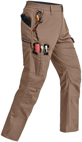 Mens Cargo Pants Ripstop Breathable Tactical Hiking Pants with 7 Pockets