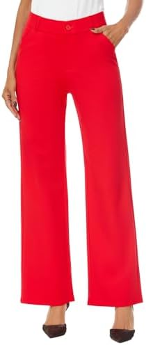 iChosy Womens High Waist Wide Straight Leg Trousers Casual Slacks Dress Pants with Pockets