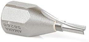Amana Tool 56268 Carbide Tipped Mortising Screw Cutter 1/8 + .015 Dia x 3/8 Inch Cut Height x 1/4-28 Thread