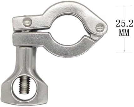 QiiMii 13MHHM Stainless Steel 304 Single Pin Heavy Duty Tri Clamp with Wing Nut for Ferrule TC 3/4"(3/4 Inch)