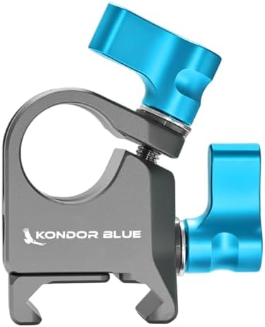 KONDOR BLUE | 15mm Rod Parallel NATO Clamp | Quick Release NATO Mount, Spring Safety Stop, Low Profile, Locks a 15mm Rod Parallel to a NATO Rail | Space Gray