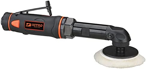 Dynabrade (EB3) 3"" Extension Right Angle Buffer/Polisher | 3/8""-24 Male Spindle, 0.5 hp 2700 RPM Pneumatic Motor | Includes Hook-Face Backup Pad (50126)