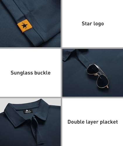 ZITY 3 Pack Mens Golf Polo Shirts Short Sleeve Business Casual T-Shirts