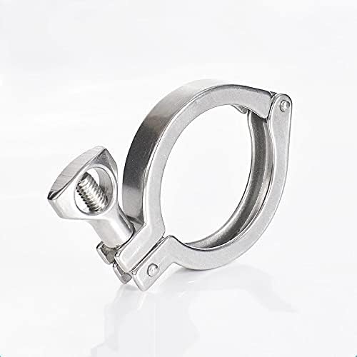 Beduan 2" Sanitary Tri Clamp 304 Stainless Steel Single Pin Heavy Duty Tri Clamp Clover with Wing Nut for Ferrule TC 2" (10 PCS, 2 Inch)