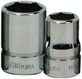 Williams JHWB-630 3/8-Inch Drive Shallow SAE 6 Point Socket, 15/16-Inch, High-Polished Chrome Finish