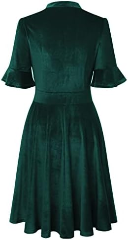 Women Summer Floral Ruffle Sleeve Wear to Work Church Wedding Guest Party Dresses