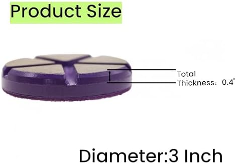 Hybrid Ceramic Transitional Diamond Polishing Pucks for Concrete Terrazzo Floor, 3 Inch Hook and Loop Aggressive Floor Grinding Discs, 200# 3PCS