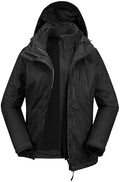 33,000ft Women's 3 in 1 Hooded Rain Jacket Waterproof Softshell Ski Coat