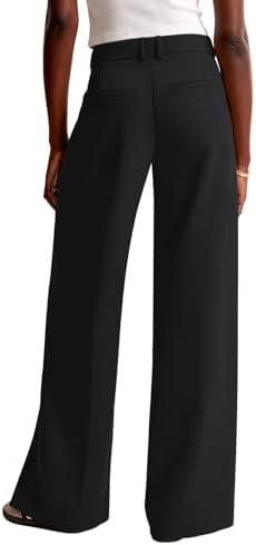 NIMIN Women Wide Leg Work Pants High Waisted Dress Trousers with Pockets