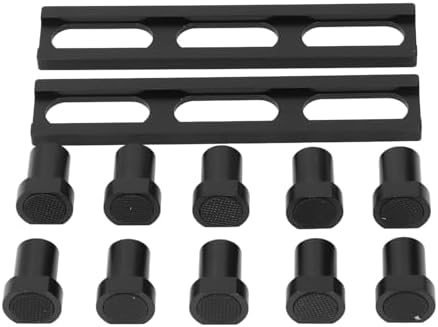 Bench Dog Set High Strength Aluminum Alloy Woodworking Planing Stop Board Workbench Clamping Device for Milling Cutting Grinding Wood Projects with Storage Box (19mm)