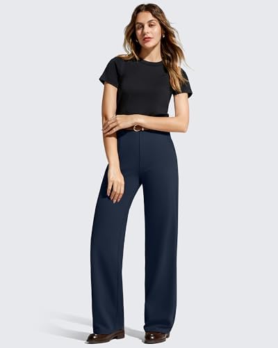 G4Free EverGoing Women's Wide Leg Dress Pants with Pockets Belt Loops