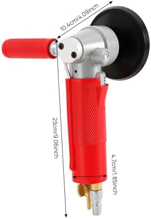 Air Wet Polisher, 4 Inch Pneumatic Aluminum Wet Stone Grinder with Water Pipe, 5500 RPM High Speed Air Powered Stone Polishing Tool for Granite, Marble, Concrete