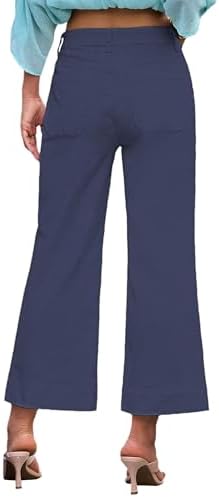Wide Leg Jeans for Women Trendy High Waisted Flare Jeans Cropped Pants Stretchy Baggy