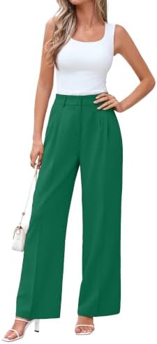 KICZOY Women Casual Wide Leg Dress Pants High Waist Lightweight Flowy Pants