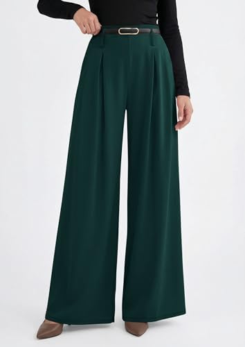 PRETTYGARDEN Womens Wide Leg Dress Pants Flowy Trousers