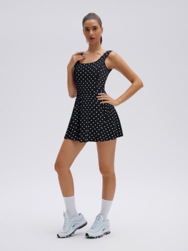 SUUKSESS Tennis Dress with Shorts Underneath Easy Peasy Athletic Dresses
