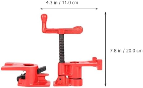 Woodworking Pipe Clamp Set with Rubber Protection, 1/2" Frame Assembly Gluing Clamps for Woodworking and Metalworking, Quick-release Workholding Device for Wood Paneling