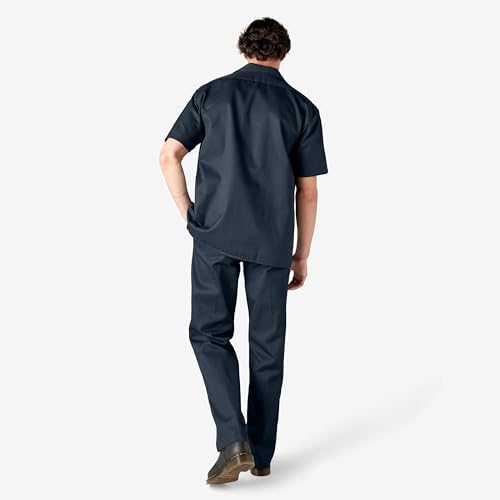 Dickies Men’s Short Sleeve Work Shirt – Durable Twill Button Down Shirts for Men, Lightweight Uniform for Daily Wear