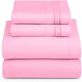 Hearth & Harbor Split King Size Sheets - 5 Piece Bed Sheet Set, Hotel Luxury Double Brushed Bed Sheets - Extra Soft Bedding Sheets & Pillowcases, Split King, Lilac