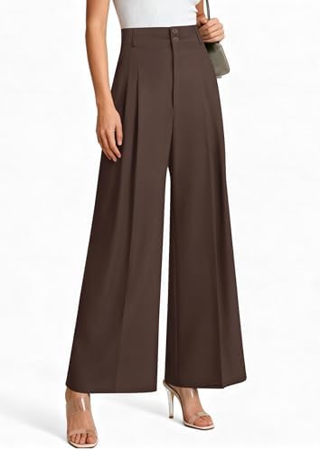 PRETTYGARDEN Women's High Waisted Wide Leg Dress Pants