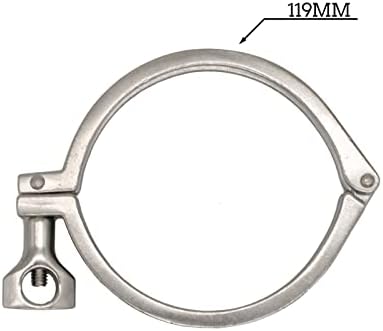 QiiMii 13MHHM Stainless Steel 304 Single Pin Heavy Duty Tri Clamp with Wing Nut for Ferrule TC 4"(4 Inch)