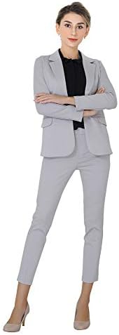 Marycrafts Women’s Two Piece Suits – Business Blazer Pant Suit Set, Professional Work Outfit for Office