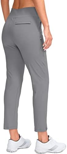YYV Women's Golf Pants High Waist Stretch Ankle Pants with Pockets
