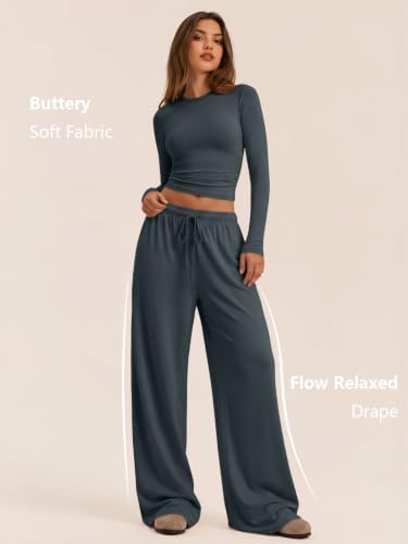 Trendy Queen Women's 2 Piece 2026 Fall Fashion Lounge Set with Pockets