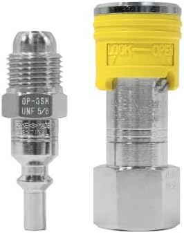 Koike Welding Inert Couplers, Equipment to Hose, Safe Welding Disconnect, Single Push Secure Locking System.