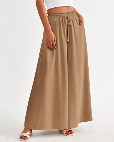 BTFBM Wide Leg Flowy Palazzo Pants for Women