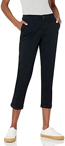 Amazon Essentials Women's Mid-Rise Slim-Fit Stretch Cropped Capri Pants (Available in Plus Size)