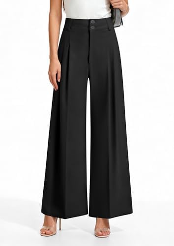 PRETTYGARDEN Women's High Waisted Wide Leg Dress Pants