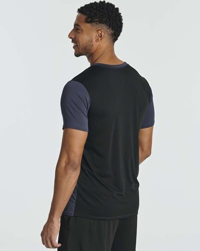 5 Pack Men's Dry Fit Workout T Shirts Crew Neck Athletic Gym Running Tees