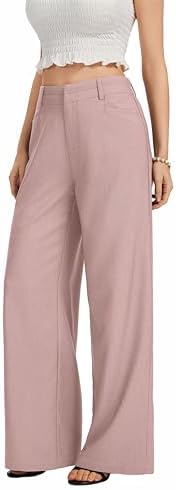 FUNYYZO Wide Leg Dress Pants for Women Work Slacks Business Casual Outfits