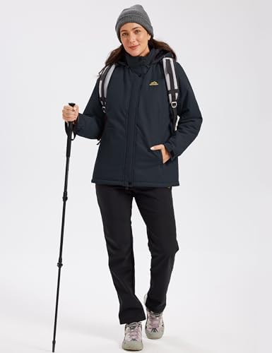 MAGCOMSEN Women's Winter Coats Waterproof Ski Snow Warm Fleece Lined Jacket