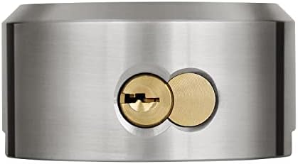 FIGODE® Stainless Steel Puck Lock, Heavy Duty & High Security Padlock, Military-Grade, Hidden Shackle Lock, 2-7/8 in. Wide, Trailer Door Lock Weatherproof, 1 Pack