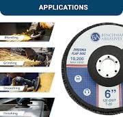 Benchmark Abrasives 6" x 7/8" Zirconia Type 29 Flap Discs, 120 Grit