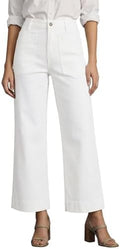 Cicy Bell Womens Cropped Wide Leg Jeans High Waisted Baggy Denim Ankle Pant