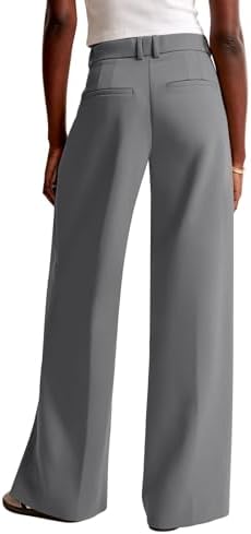 NIMIN Women Wide Leg Work Pants High Waisted Dress Trousers with Pockets