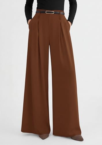 PRETTYGARDEN Womens Wide Leg Dress Pants Flowy Trousers