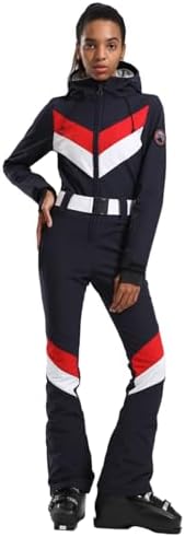 GSOU SNOW Womens Ski Suit One Piece Jumpsuit Snow Jacket Waterproof