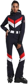 GSOU SNOW Womens Ski Suit One Piece Jumpsuit Snow Jacket Waterproof