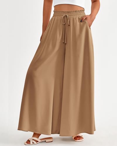 BTFBM Wide Leg Flowy Palazzo Pants for Women